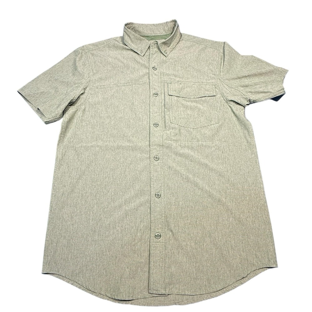 Duluth‎ Trading Co Mens Medium Green Sol Survivor Short Sleeve Shirt